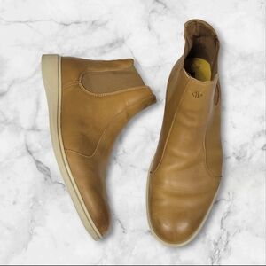 Amberjack Chelsea Leather Boots Mens Size 10 Honey Brown Slip On